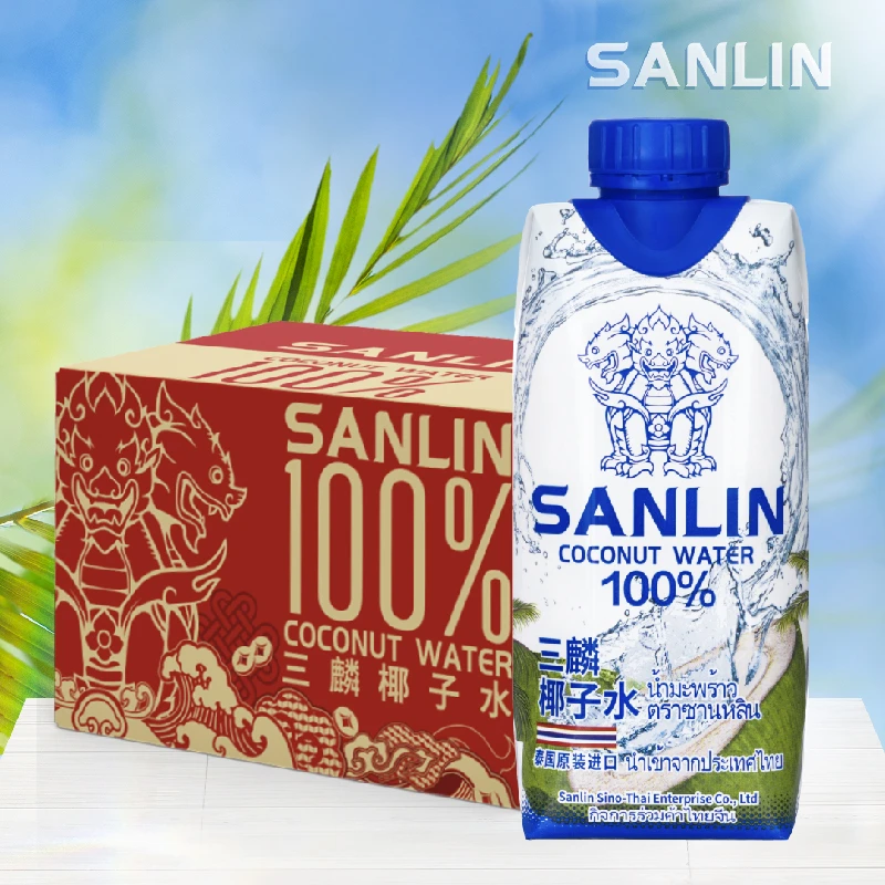 【国岳大型商超万人团】三麟100%NFC天然椰子水泰国进口330ml*12瓶A