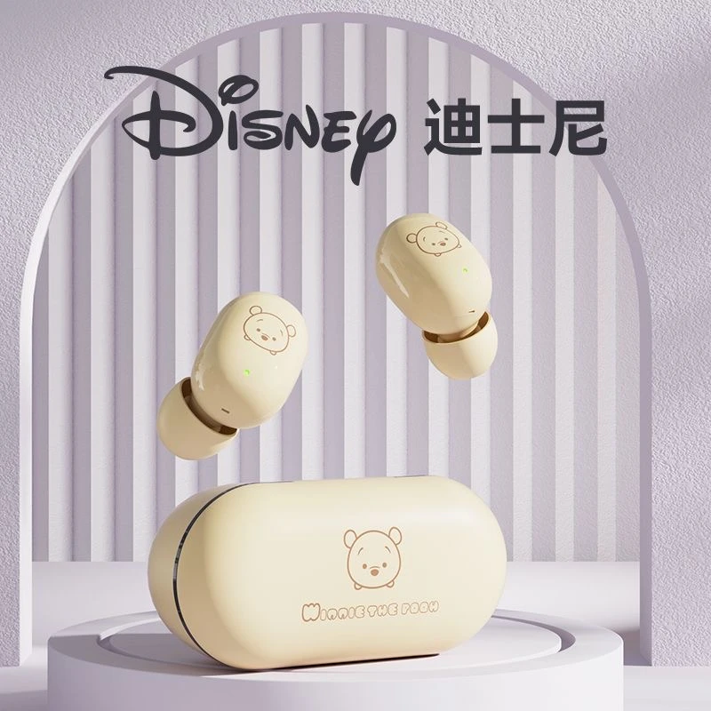 Disney/迪士尼蓝牙耳机无线高颜值女士运动新款可爱草莓熊学生党