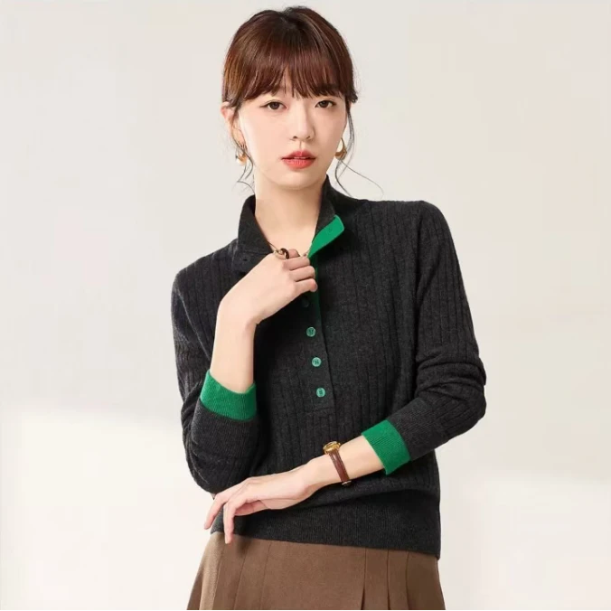 【100%绵羊毛】女式羊毛衫24DAK0838