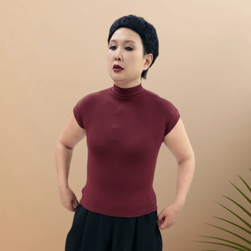 清仓半高领短袖t恤女2024百搭夏季薄款春秋黑色内搭打底衫上衣