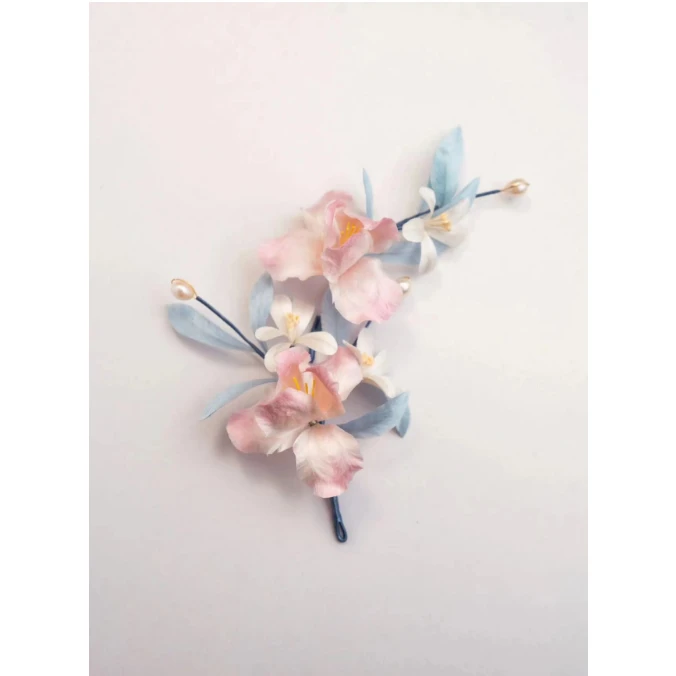 原创设计鸢尾藤蔓手工发簪子发钗古风头饰汉服配饰发饰蚕丝定制