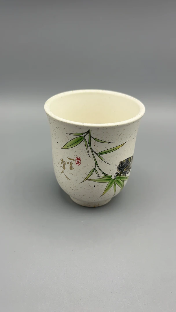 白玉段一鸣惊人品茗杯