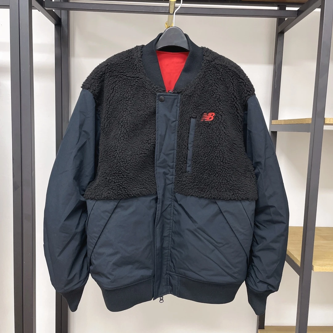 21A New balance 中性双面穿棉服 黑/红色保暖运动时尚时尚短款
