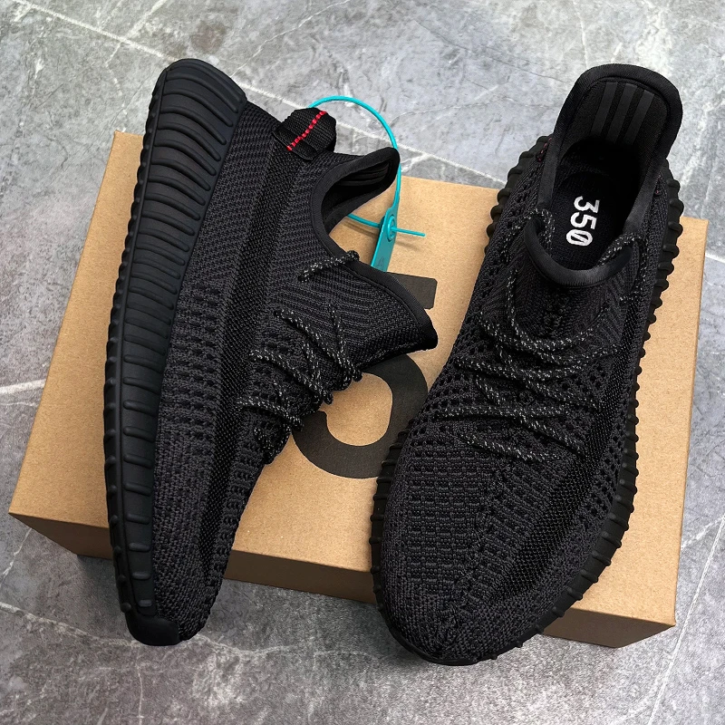 椰子鞋男黑天使真爆透气网面跑步鞋情侣运动鞋百搭软底飞织小白鞋