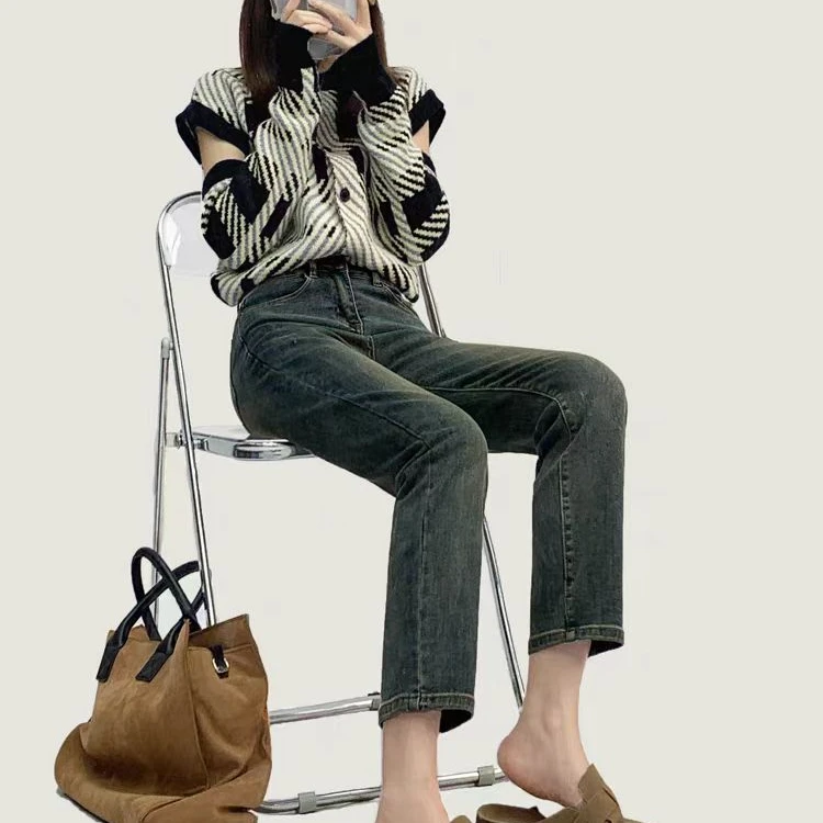 【fanfan】秋季新款烟管裤牛仔裤显瘦2603