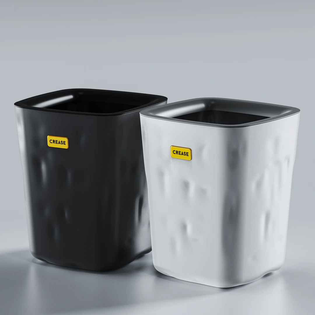 【拍一发二】大号家用高颜值垃圾桶办公室客厅卧室厨房无盖压圈纸篓