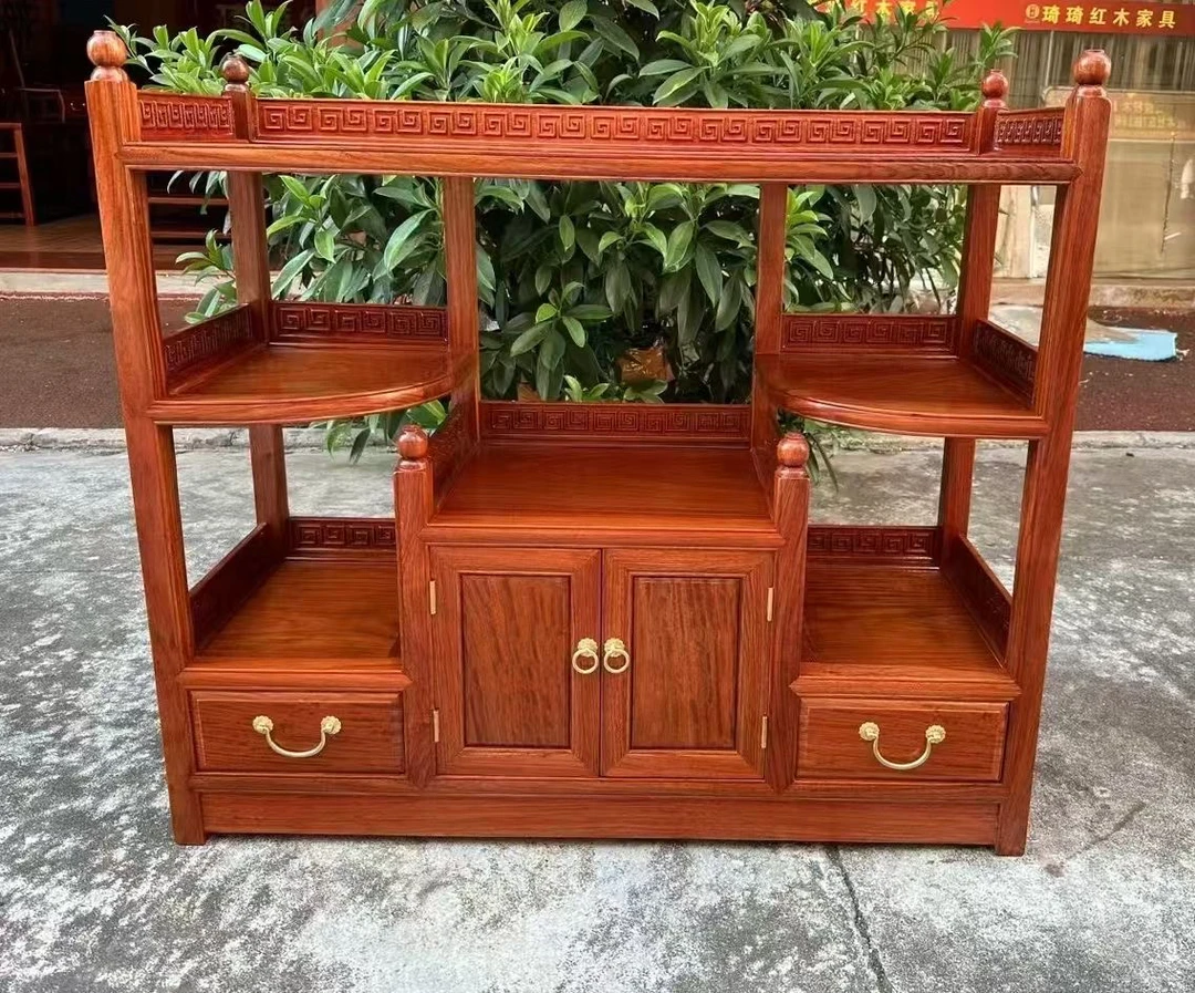 缅花大果紫檀茶水柜：100×36×90