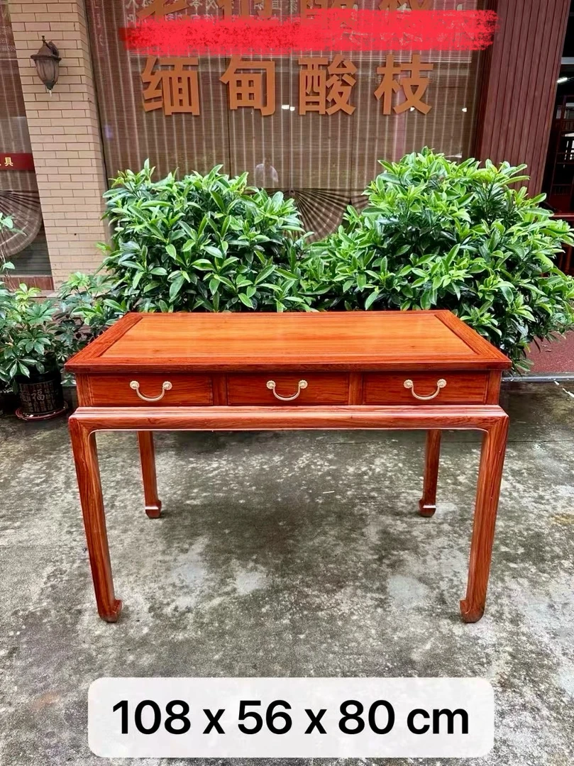 缅花大果紫檀书桌办公桌108×56×80