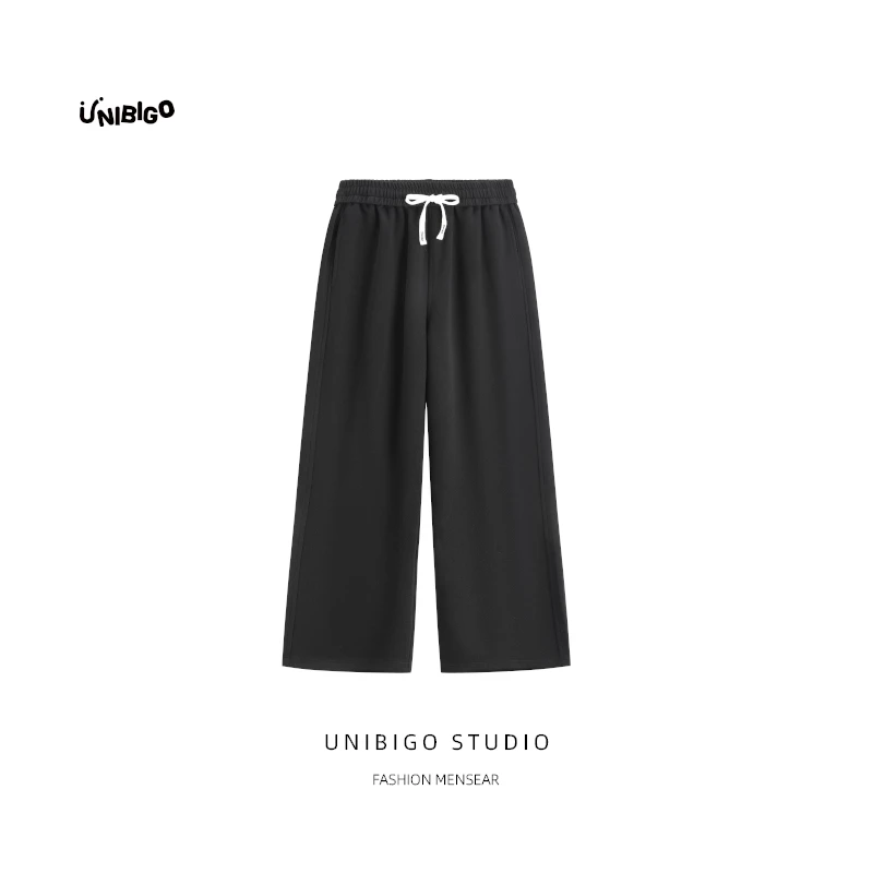 （168短版纯色休闲裤）纯色休闲裤直筒百搭宽松抽绳短裤休闲裤