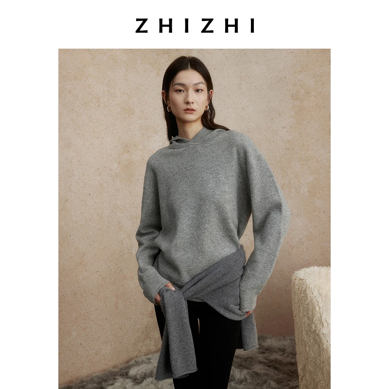 【橱窗】致知 登仙门 连帽套头卫衣女新款休闲宽松ZZ2DWKZL026