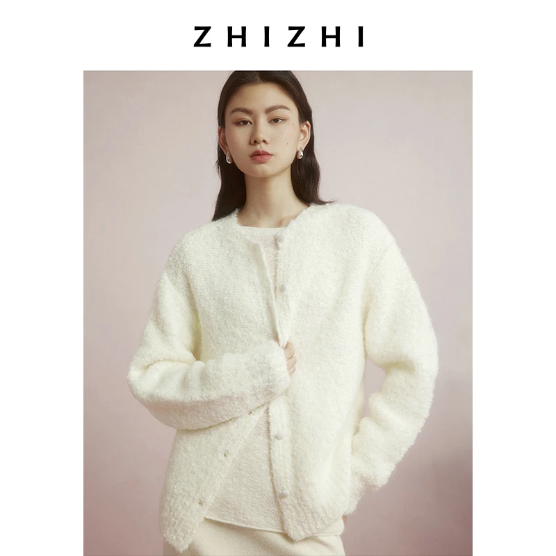 【橱窗】疏影子 软糯时尚外套冬季新款百搭纯色简约ZZ2DWKGL052