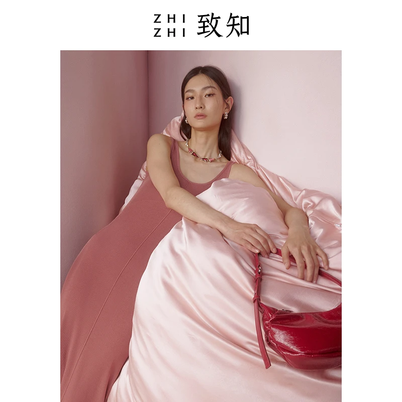 致知眉妩 针织背心连衣裙24夏垂感高端精致ZZ2DMKL1063