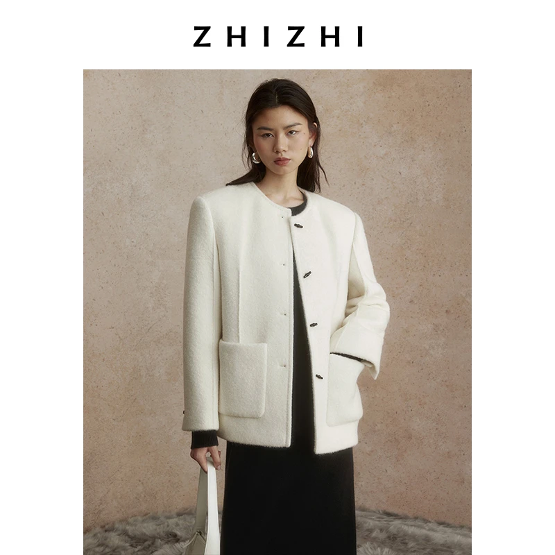 【温躲躲专享】致知 搅琵琶 中式圆领直身外套女24冬ZZ2DWWJC014