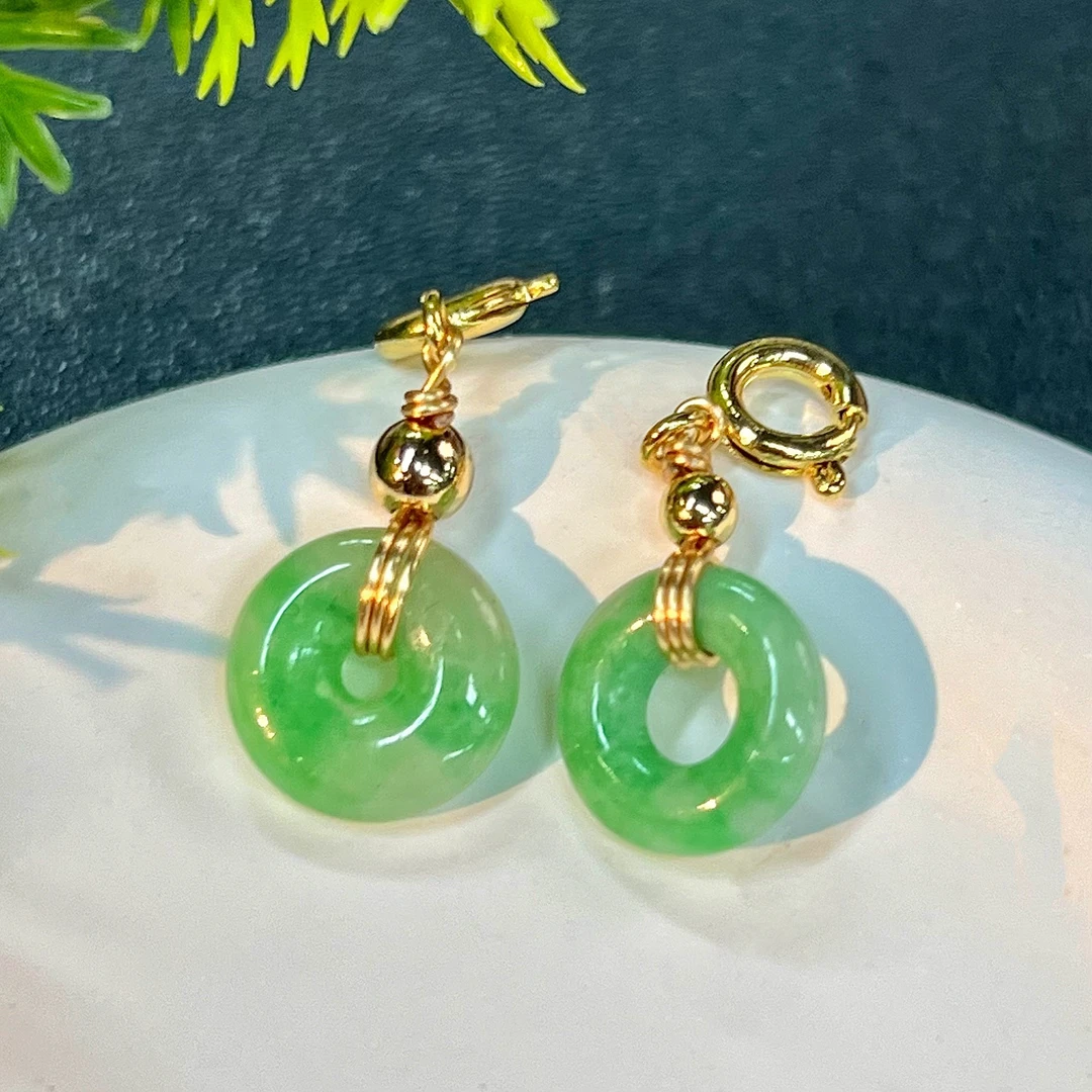 天然缅料A货翡翠甜甜圈小提溜/多样性发货一件（微瑕）