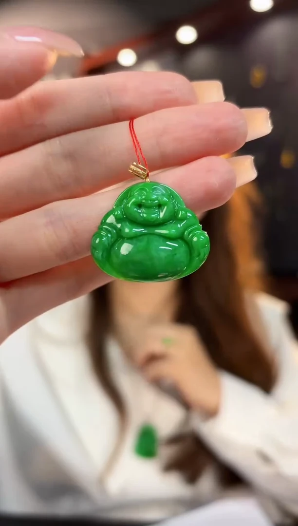【闪购商品】翡翠颈饰18K金镶嵌缅料A货/支持复检/一件
