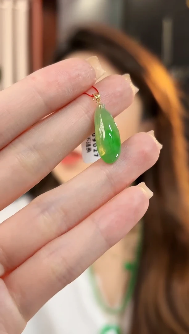 【闪购商品】翡翠颈饰18K金镶嵌缅料A货/支持复检/一件