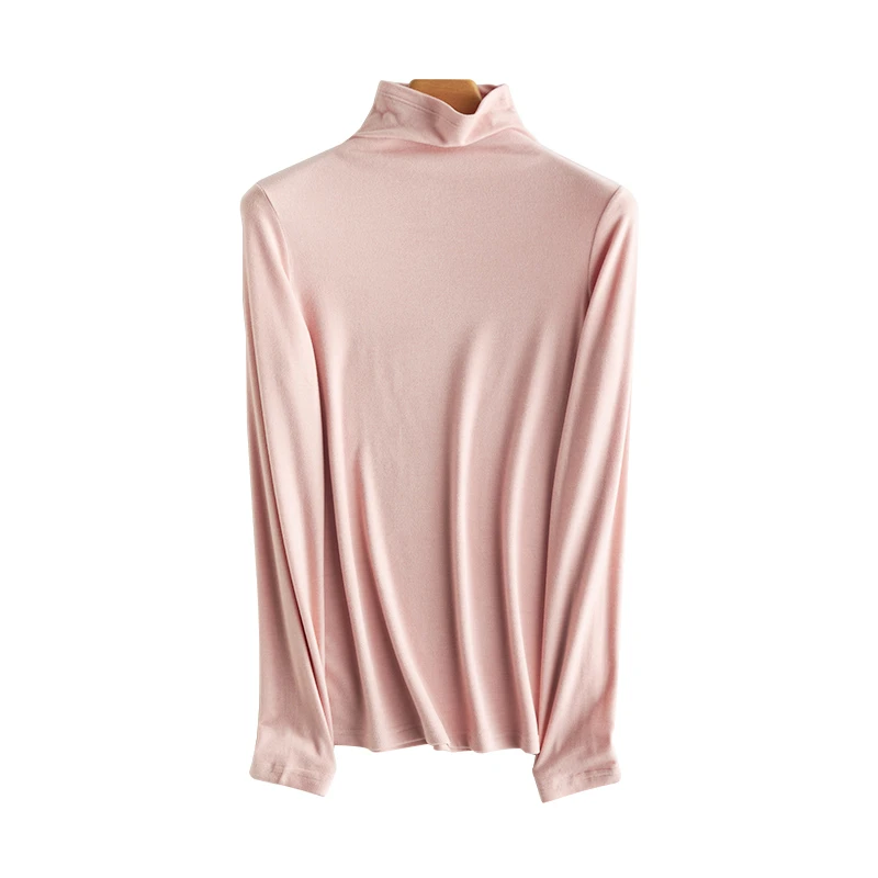 【陈三七】真德绒依翡丝秋冬女高领打底衫双面磨毛依翡丝A1635