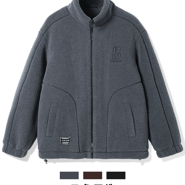 90白鸭绒羽绒服颗粒绒加厚保暖立领外套W22