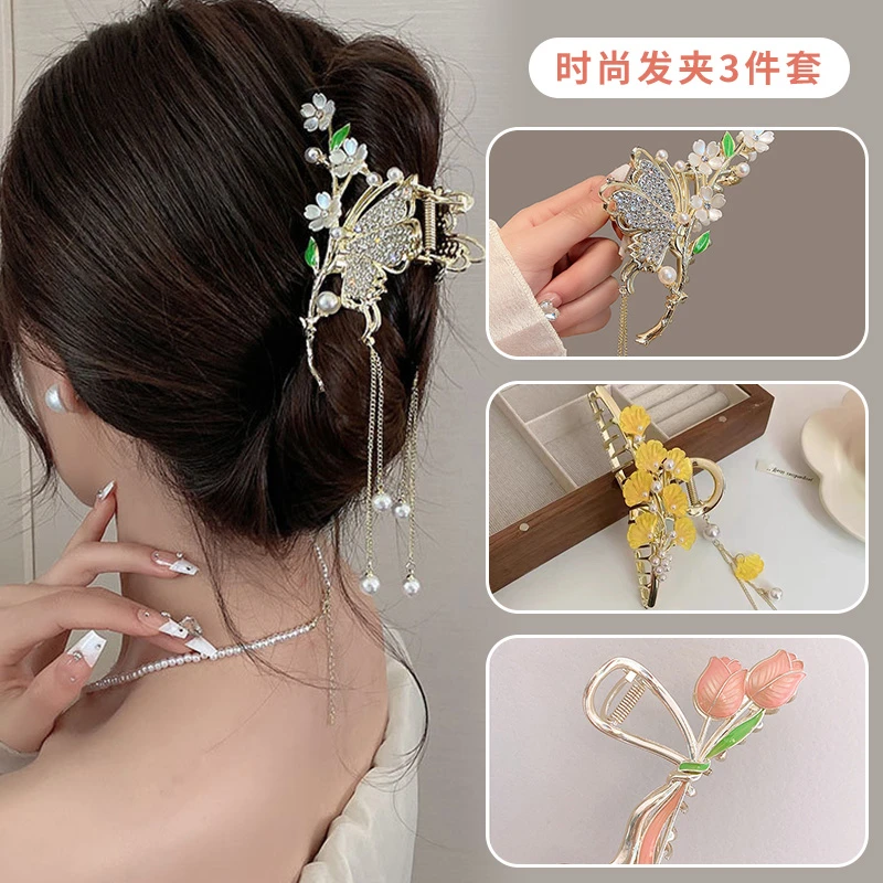 圣诞节礼物女气质时尚头饰网红发卡子国风银杏叶发饰发夹抓夹森系