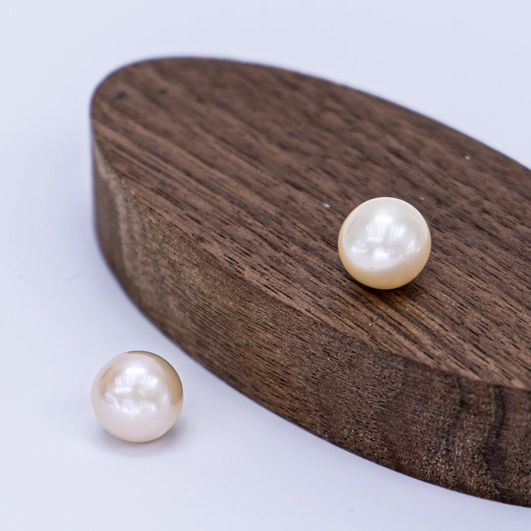 11-11.5极光淡水无核珍珠耳钉耳饰