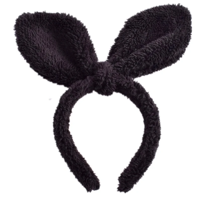 秋冬新款大兔耳朵发箍韩国少女甜美立体毛绒发卡网红洗脸化妆头箍
