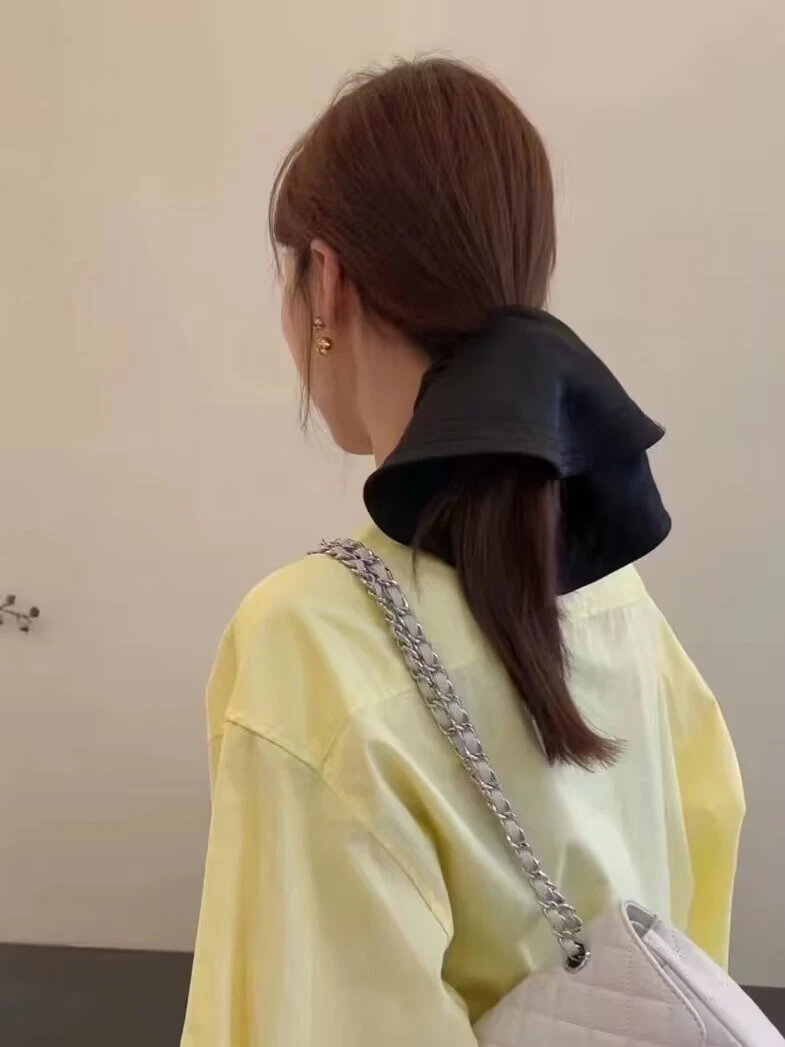 新款高级感超大氛围感法式复古气质公主落难发圈大肠发饰缎面头花