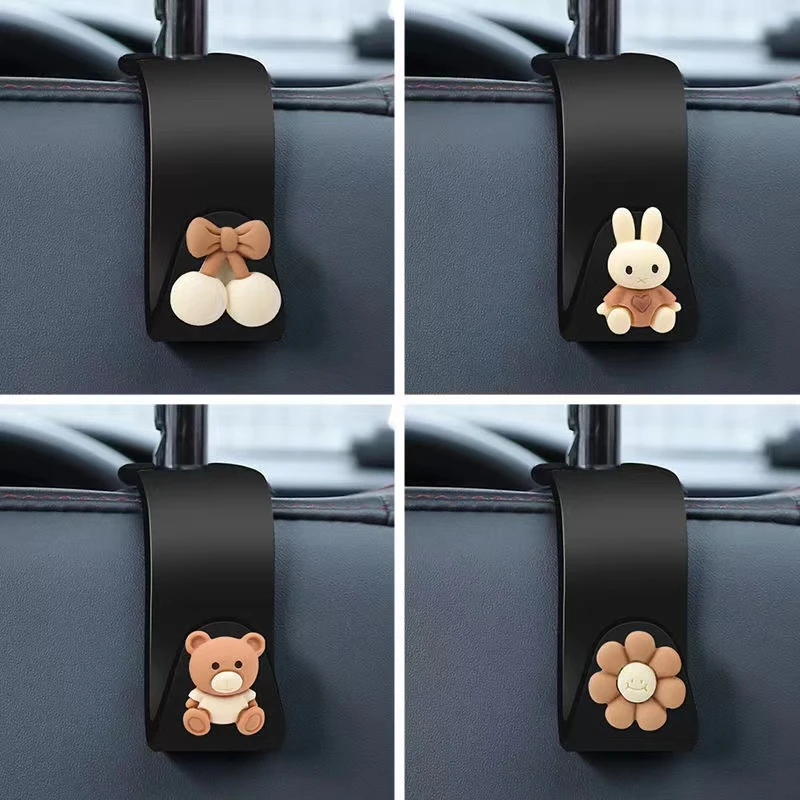可爱卡通车载挂钩汽车座椅背挂钩车用座位车载挂物品车内头枕挂钩