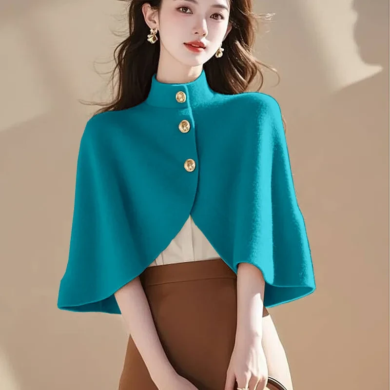 小香风卡其色斗篷毛衣针织衫2025新款春季季穿搭爆款时尚上衣女装