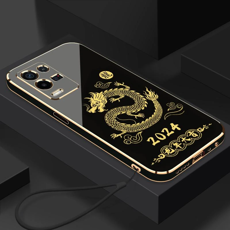 2024龙年大吉OPPOK9x手机壳全包硅胶防摔电镀软壳【送挂绳】