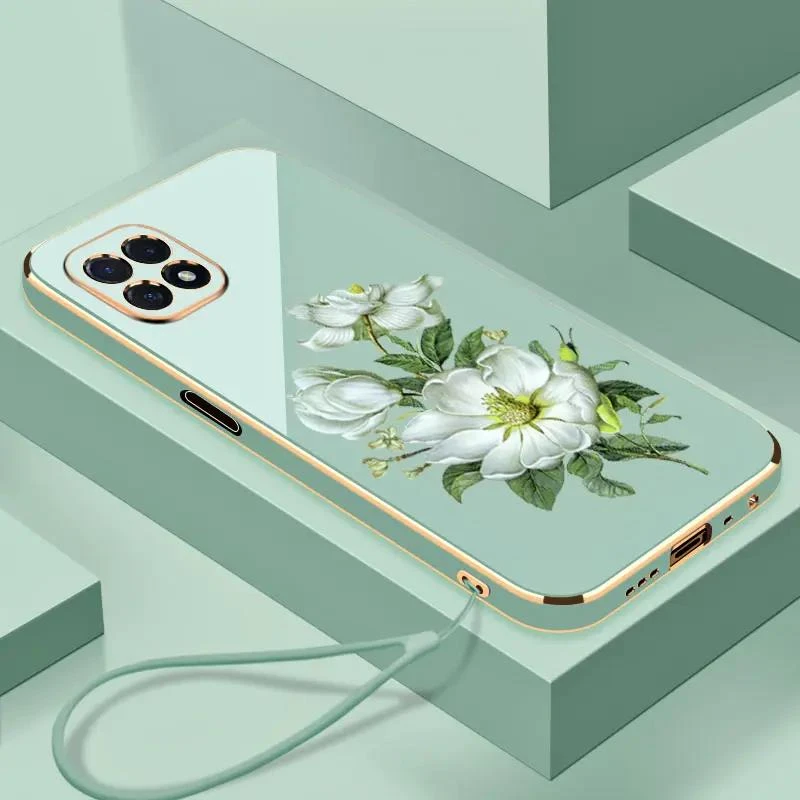 电镀茉莉花OPPOA72机壳保护硅胶软壳防摔【经典图案+送挂绳】