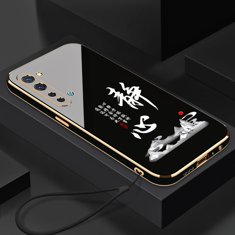 适用于电镀静心OPPOReno3/元气版手机壳全包防摔硅胶软壳【送挂绳】