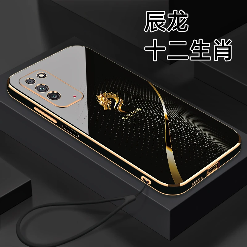 适用【荣耀X10】十二生肖个性创意颜值防摔电镀硅胶手机软壳