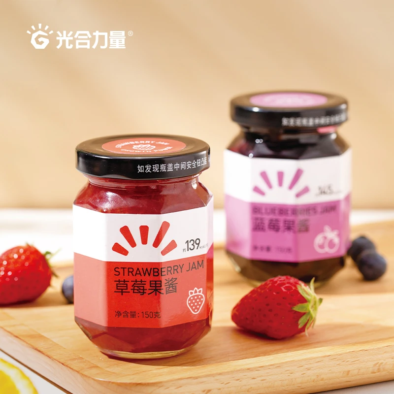 光合力量清甜0脂肪果酱涂抹面包伴侣吐司草莓蓝莓酱方便调味150g