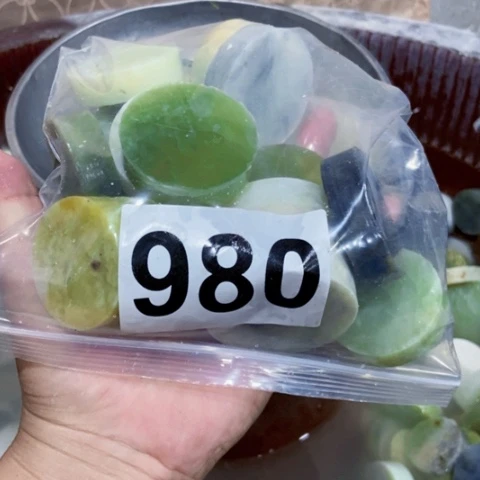 【闪购商品】蛇纹石玉珠宝半成品合金