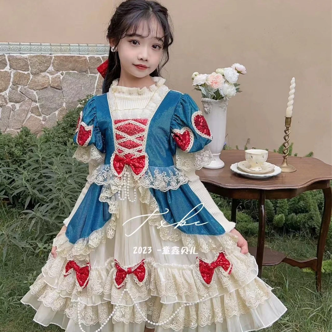 8563【白雪蝴蝶结】公主裙仙女连衣裙甜美礼服童装裙女纱裙儿童女童