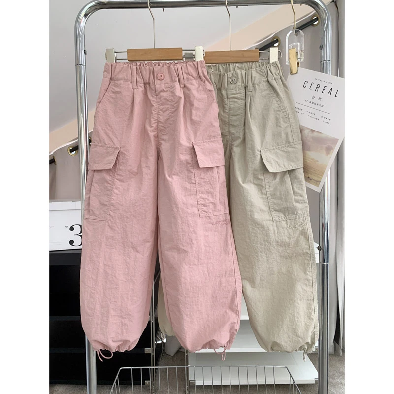 童装2025新款中大童休闲裤薄款收口工装裤男女童儿童休闲裤运动裤