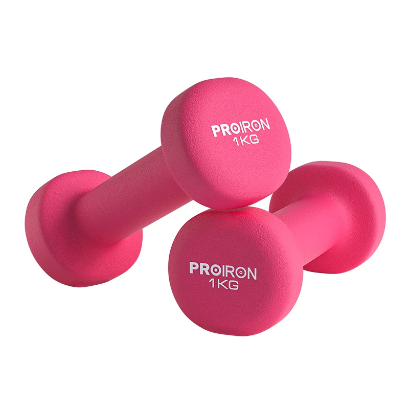 PROIRON普力艾纯铁小哑铃浸塑耐磨耐用