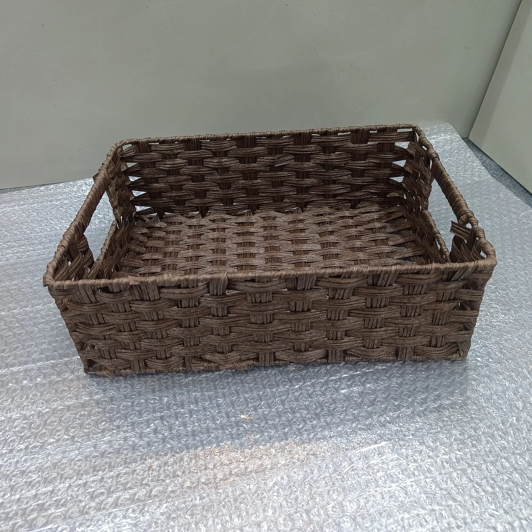 【孤品】长方形双抽手收纳筐