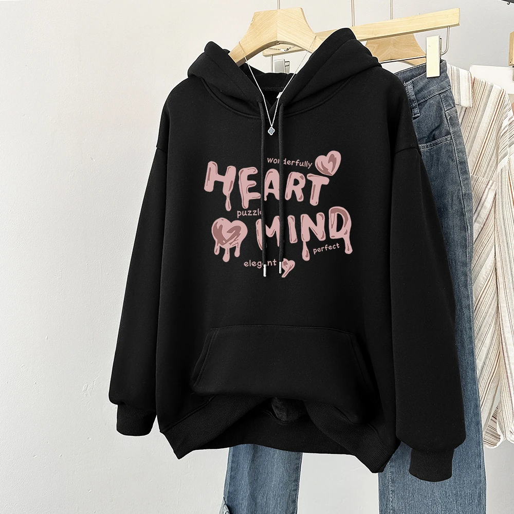 美式复古连帽卫衣女春秋季2024新款大码胖mm慵懒风小个子宽松上衣