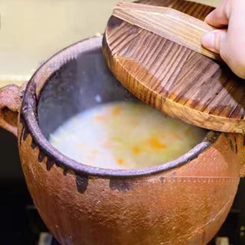 老式手工无釉粗陶土砂锅煲汤家用燃气耐高温煨汤卤肉炖锅砂罐瓦罐