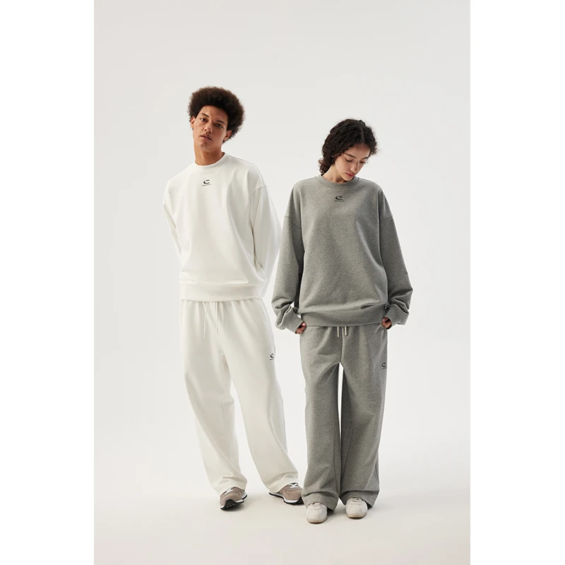 【12.20】EW25 宽松印花印胶工艺百搭圆领运动卫衣时尚潮流长袖T恤