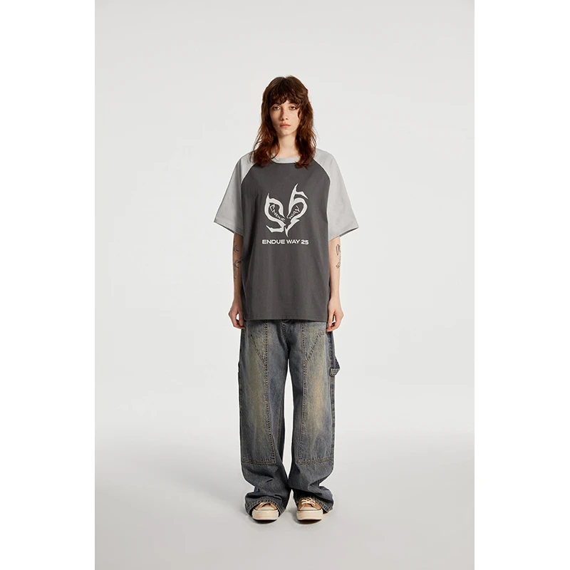 【12.20】EW25夏季圆领字母设计感全棉印花T恤舒适潮流亲肤男女上衣