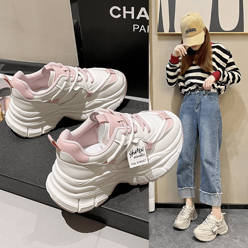 季回力休 冬闲复古老爹鞋早款厚底增高运动鞋鞋时尚学生休闲女鞋