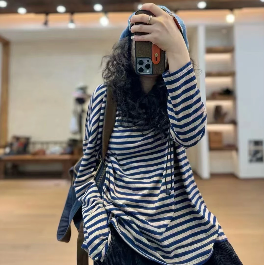 忆古原创条纹针织衫