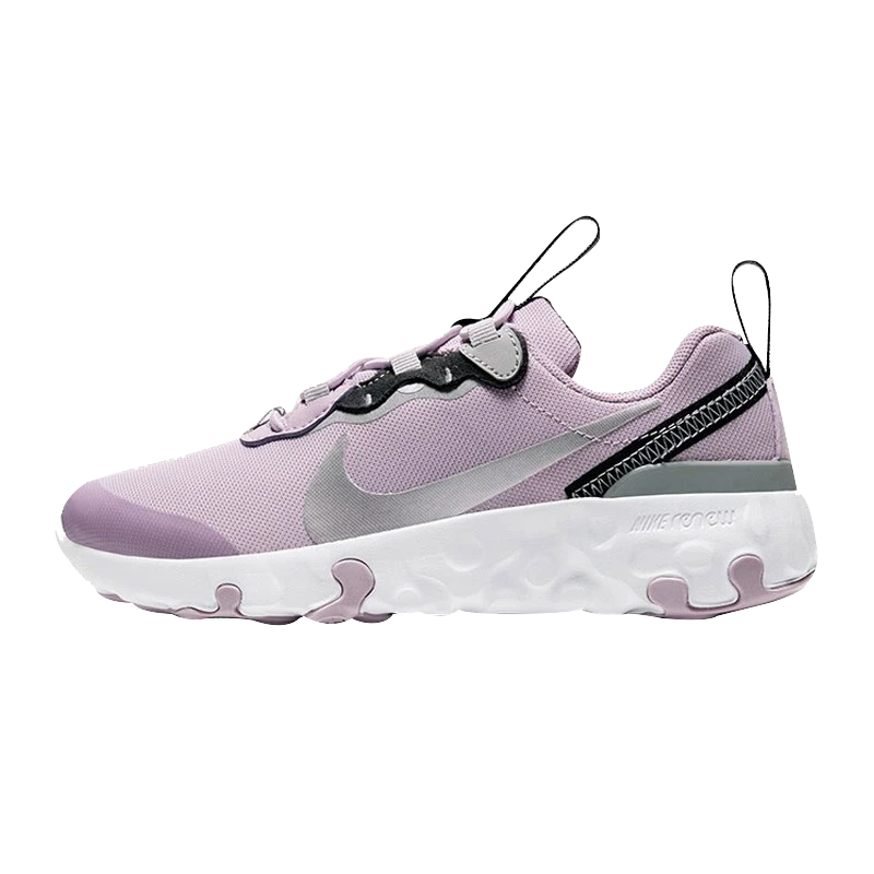 (微瑕)Nike React Element 55 低帮儿童跑步鞋浅紫 CK4082-500