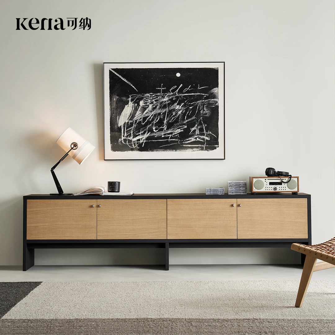 Kena可纳/山野电视柜黑色复古拼色家用侘寂风现代简约小户型柜子Z