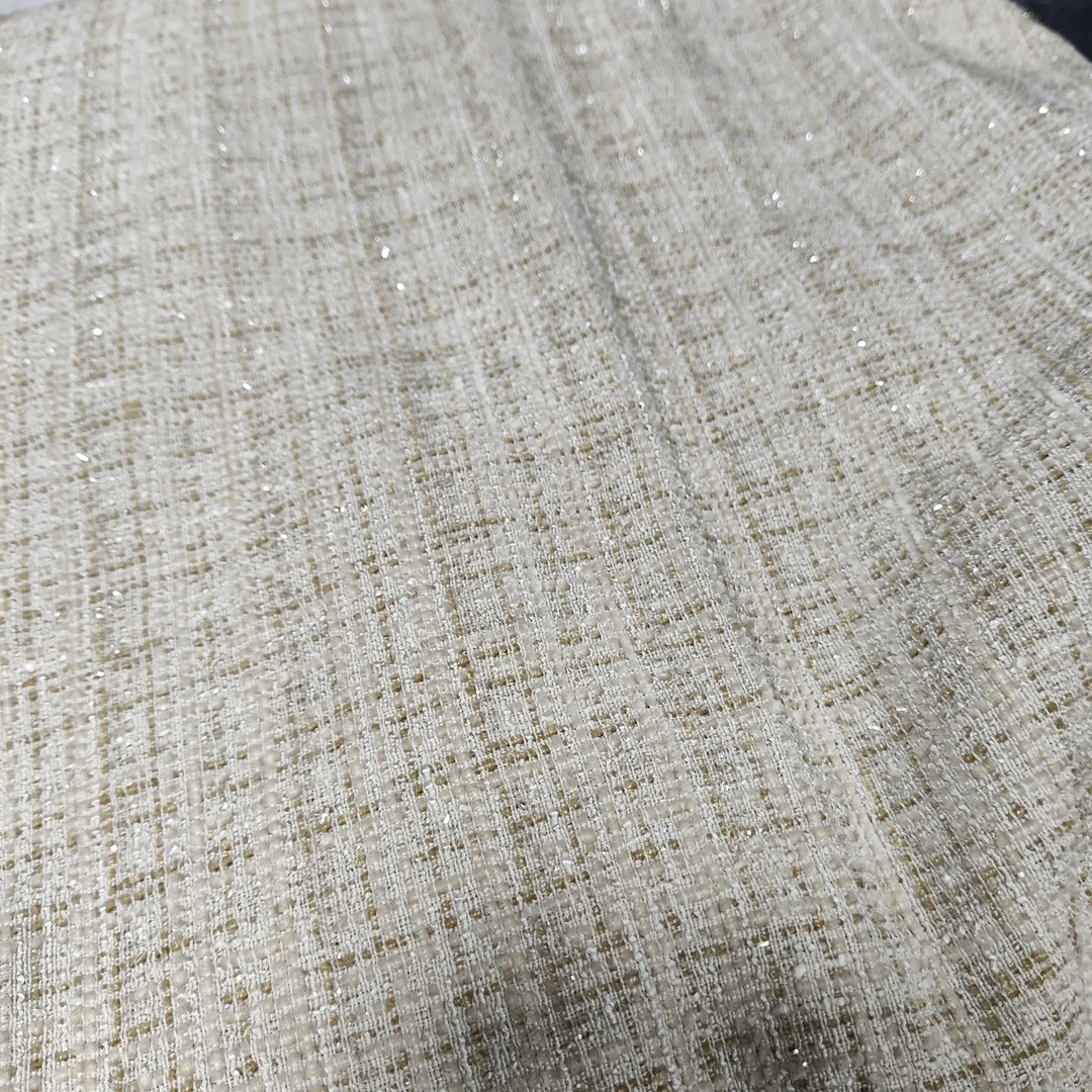 米白小香风服装面料