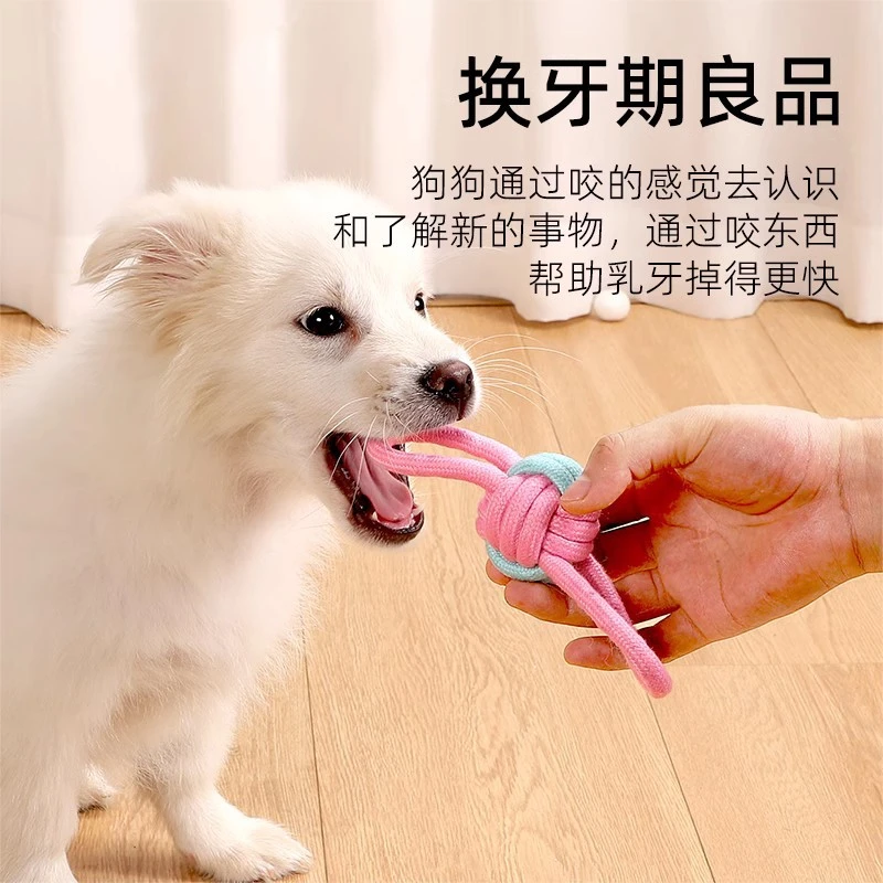 狗狗玩具绳子小狗磨牙耐咬绳结球宠物解闷大小型犬实心趣味产品