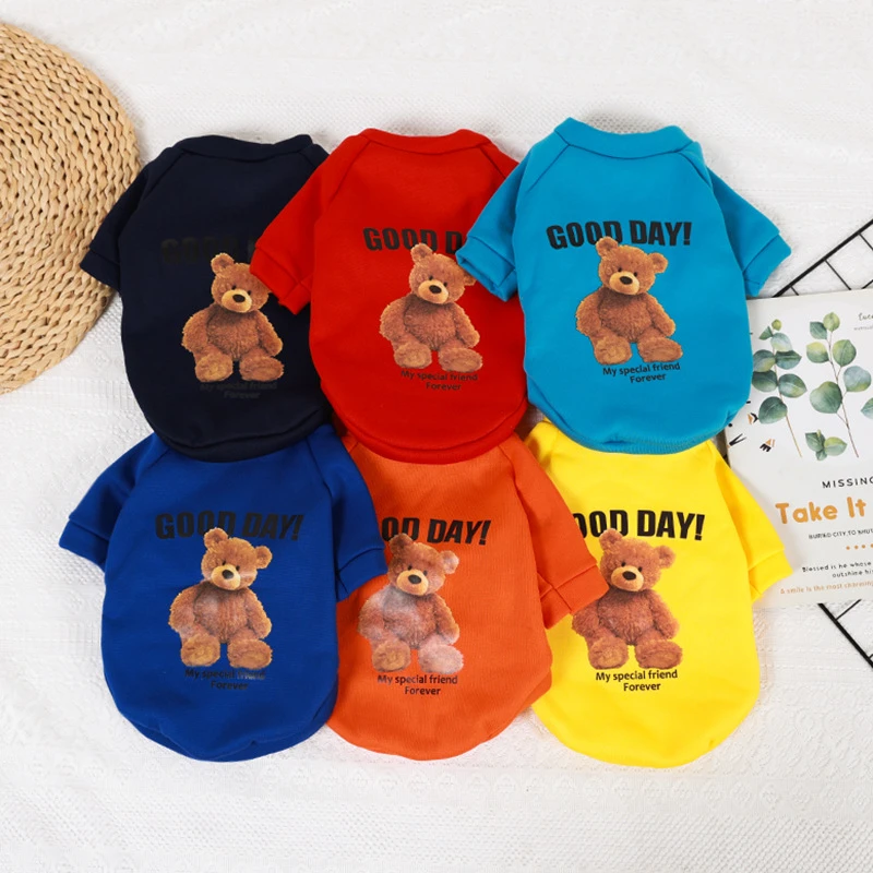 可爱秋冬保暖韩版狗狗猫咪宠物泰迪衣服用品比熊法斗抓绒卫衣冬季