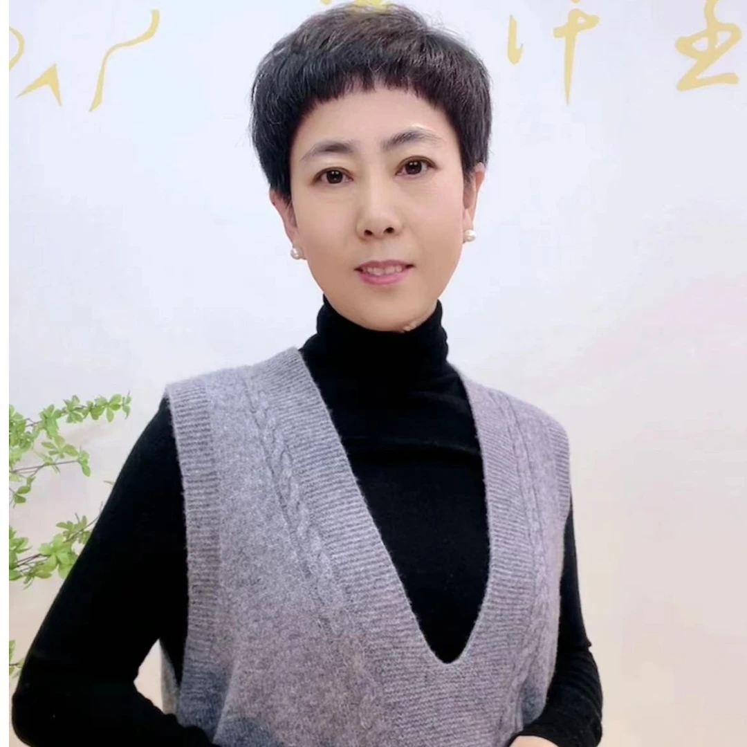 赛汗王秋冬新款羊毛绞花菱格时尚百搭经典女士马甲 M2023005